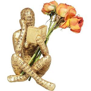 New With Tag Gold Reading Women Decor Statue Home Decoration Aesthetic Sculpture